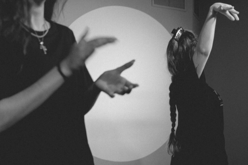 Alumna de baile flamenco en el tablao
